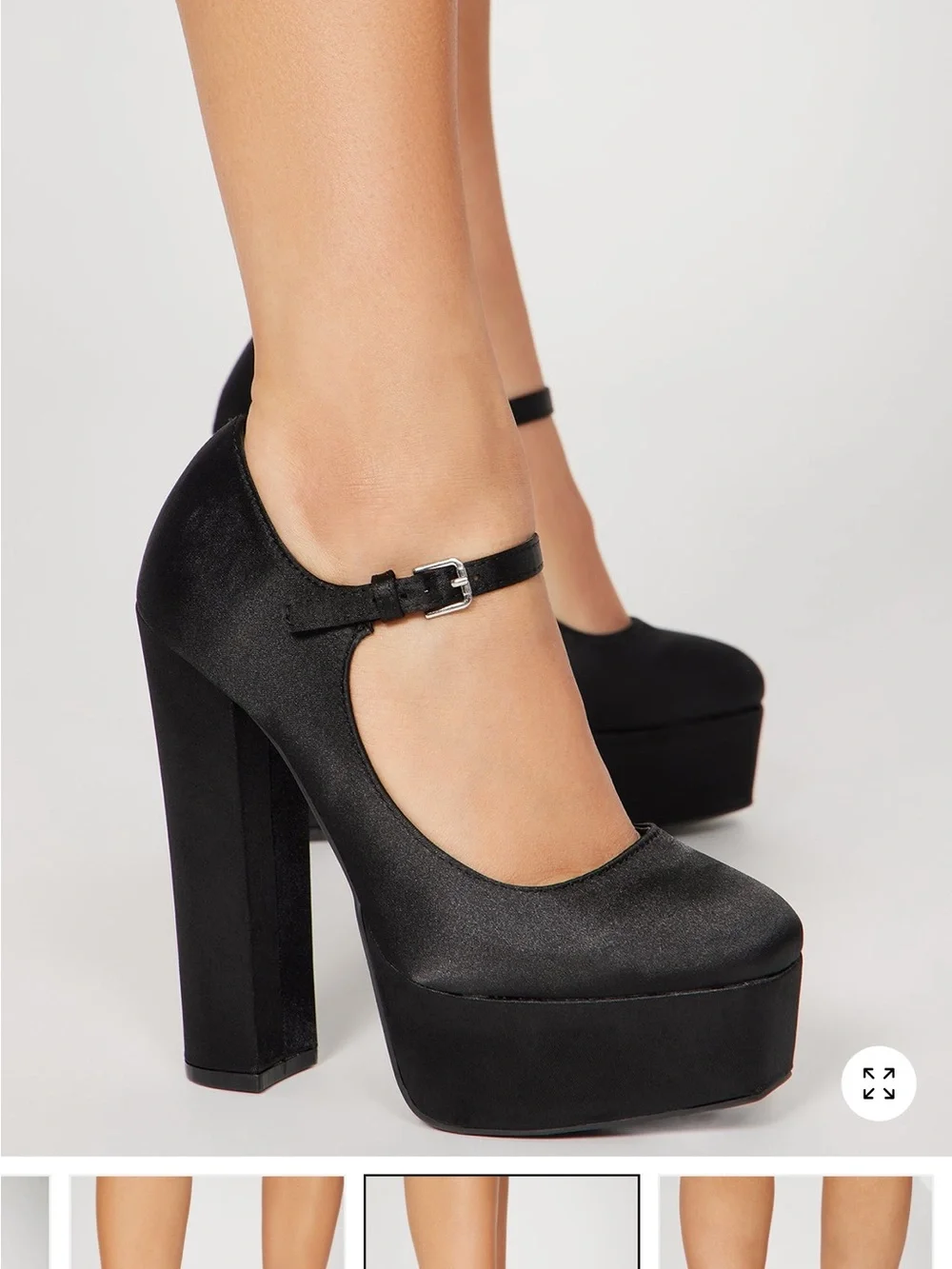 Platform Block Heel Pumps